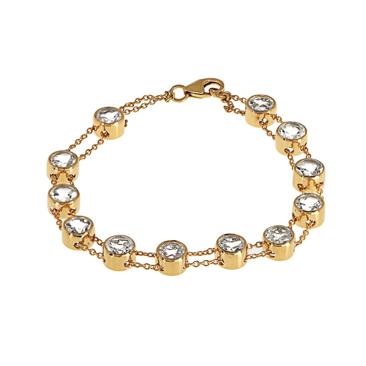Topaz and gold-plated bracelet